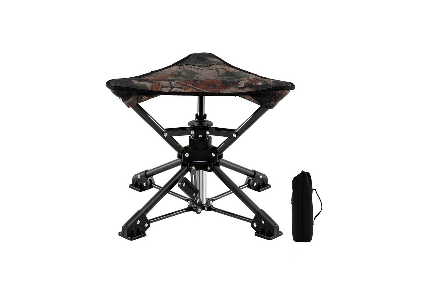 COSTWAY Campingstuhl, 360° drehbarer Jagdstuhl, bis 150kg belastbar von COSTWAY