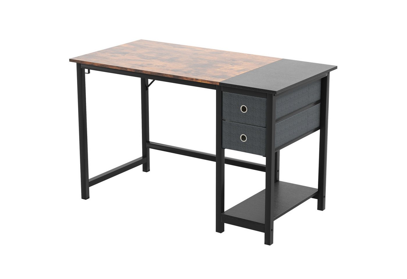COSTWAY Computertisch, mit 2 Schubladen, bis 130kg, 120x60x75cm von COSTWAY