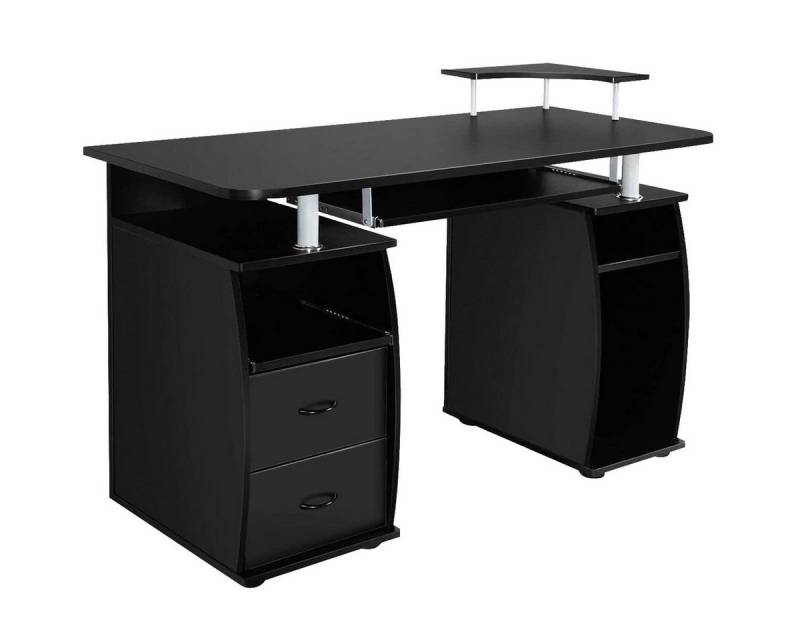 COSTWAY Computertisch, mit Tastaturauszug Druckerablage und 2 Schubladen von COSTWAY