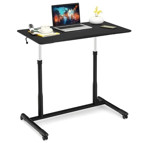 COSTWAY Computertische, Schwarz, 95 cm x 55 cm x 70-107 cm (L x B x H) von COSTWAY