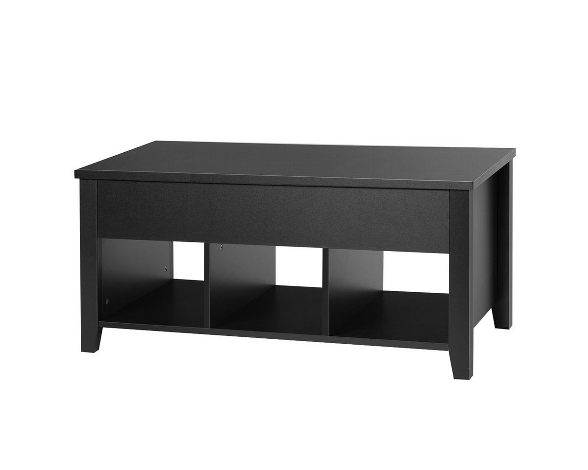 COSTWAY Couchtisch, höhenverstellbar, 3 Ablagefächer, 104,5x49,5x48,5-61cm von COSTWAY