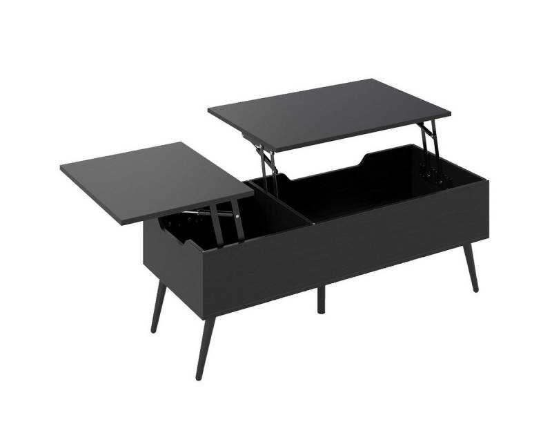 COSTWAY Couchtisch (1-St), höhenverstellbar, Wohnzimmertisch mit Stauraum, Holz von COSTWAY