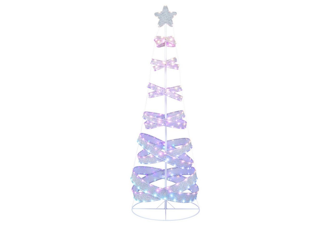 COSTWAY Dekobaum, 210cm LED Spiral Weihnachtsbaum mit 341 LEDs & 34 Lichtmodi von COSTWAY