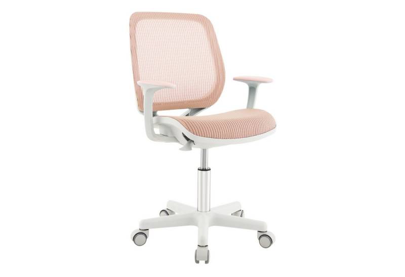 COSTWAY Drehstuhl Kinderstuhl, 43-55cm höhenverstellbar, mit Rollen 360° drehbar von COSTWAY
