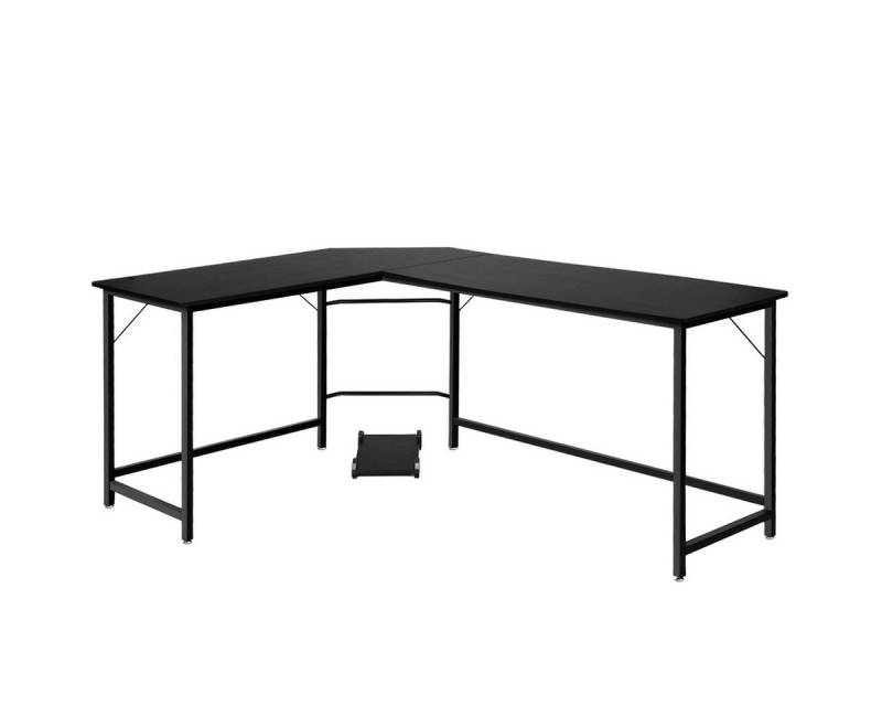 COSTWAY Eckschreibtisch, mit CPU-Ständer, L-Form, 168 x 125 x 74 cm von COSTWAY
