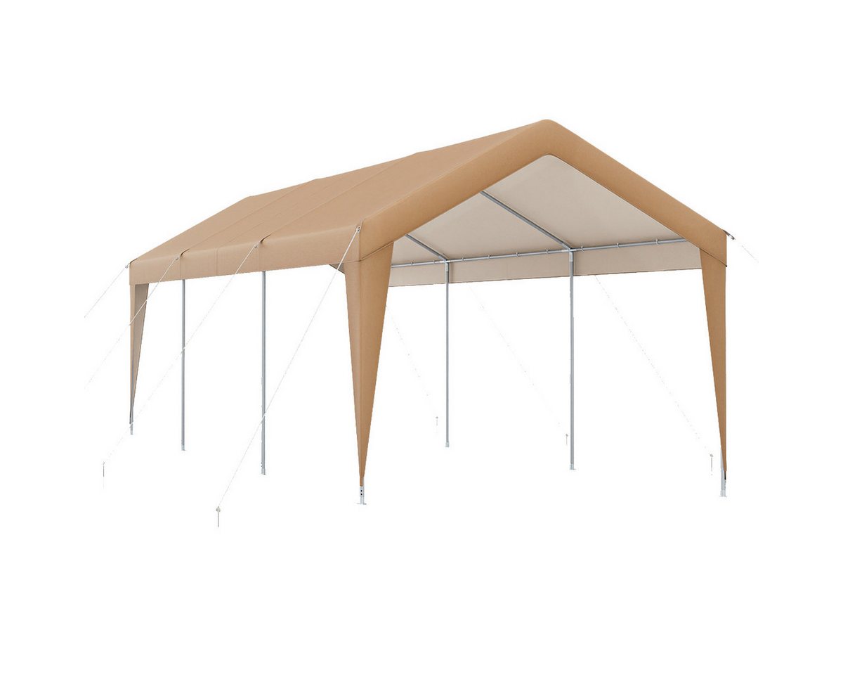 COSTWAY Einzelcarport, BxT: 301x600 cm, mit wetterfester Abdeckung von COSTWAY