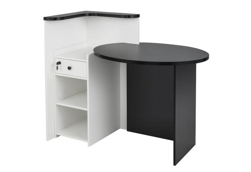 COSTWAY Empfangstheke, Empfangstresen mit abschließbarer Schublade, Regal COSTWAY Empfangstheke, Empfangstresen mit abschließbarer Schublade, Regal von COSTWAY