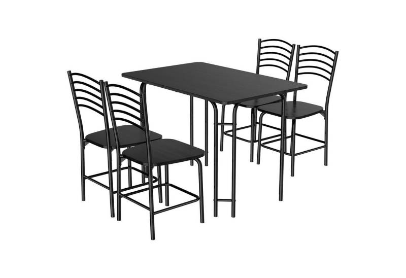 COSTWAY Essgruppe, 5 tlg. Esstisch mit 4 Stühlen, Metall, 4 Personen COSTWAY Essgruppe, 5 tlg. Esstisch mit 4 Stühlen, Metall, 4 Personen von COSTWAY