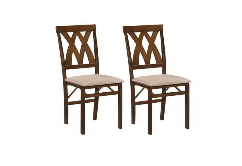 COSTWAY Esszimmerstuhl (2 St), 2er Set, klappbarer Küchenstuhl, für Esszimmer von COSTWAY