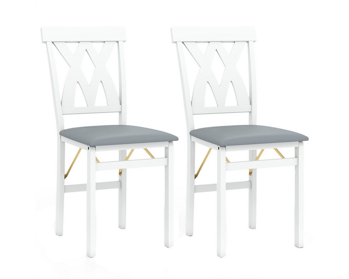 COSTWAY Esszimmerstuhl (2 St), 2er Set, klappbarer Küchenstuhl, für Esszimmer von COSTWAY