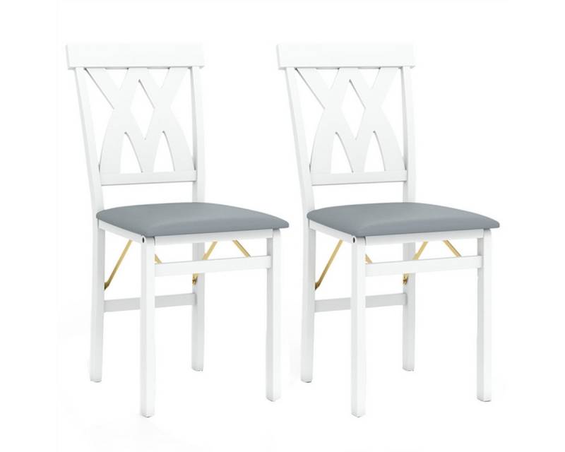 COSTWAY Esszimmerstuhl (2 St), 2er Set, klappbarer Küchenstuhl, für Esszimmer von COSTWAY