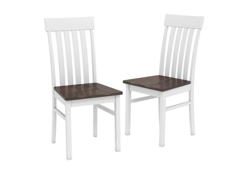 COSTWAY Esszimmerstuhl (2 St), mit ergonomischer Rückenlehnen & vertieftem Sitz von COSTWAY