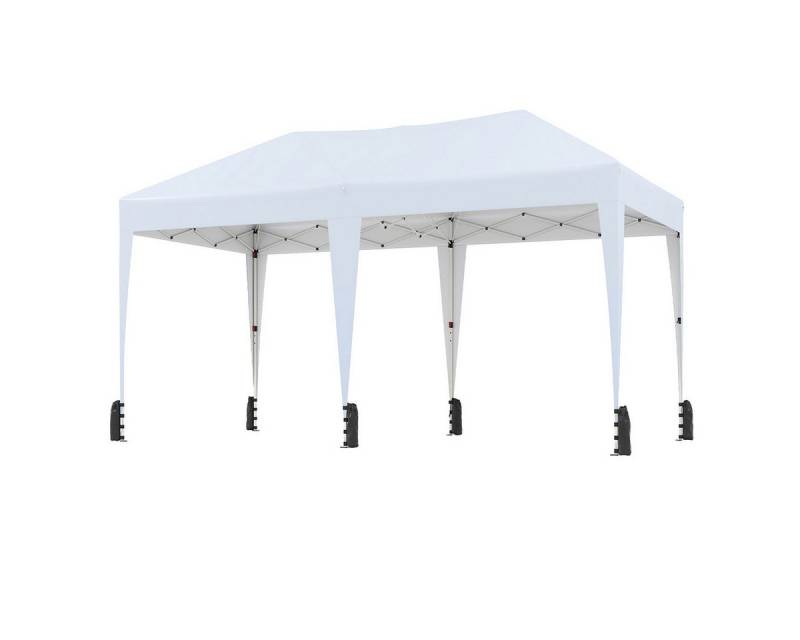 COSTWAY Faltpavillon, Gartenpavillon 3x6 m, wasserdicht & höhenverstellbar von COSTWAY