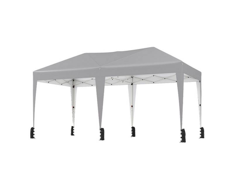 COSTWAY Faltpavillon, Gartenpavillon 3x6 m, wasserdicht & höhenverstellbar von COSTWAY