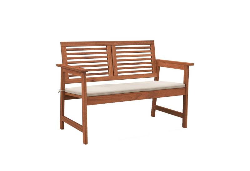 COSTWAY Gartenbank, Holz, 2-Sitzer, mit Sitzkissen & Lehne, 111x62,5x81cm von COSTWAY