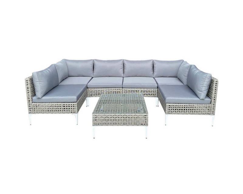 COSTWAY Gartenlounge-Set, (7-tlg), Gartenmöbel Set Outdoor Rattan, mit Kissen von COSTWAY