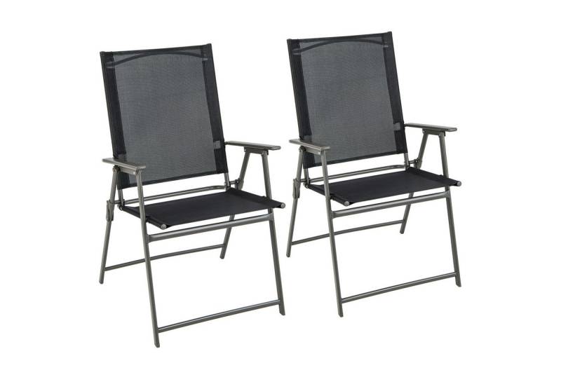 COSTWAY Gartenstuhl Klappstühle (2 St), klappbar mit Armlehnen,150kg von COSTWAY