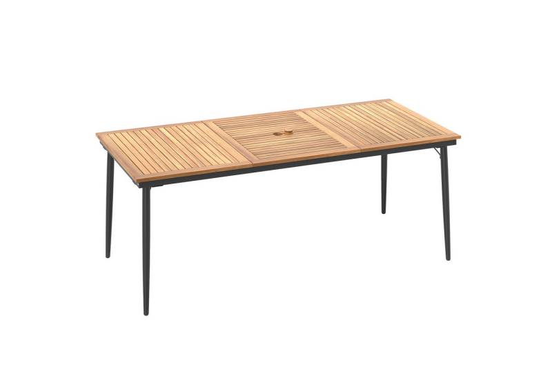 COSTWAY Gartentisch, mit Schirmloch, Akazienholz, 200x90cm Terrassentisch rechteckig COSTWAY Gartentisch, mit Schirmloch, Akazienholz, 200x90cm Terrassentisch rechteckig von COSTWAY