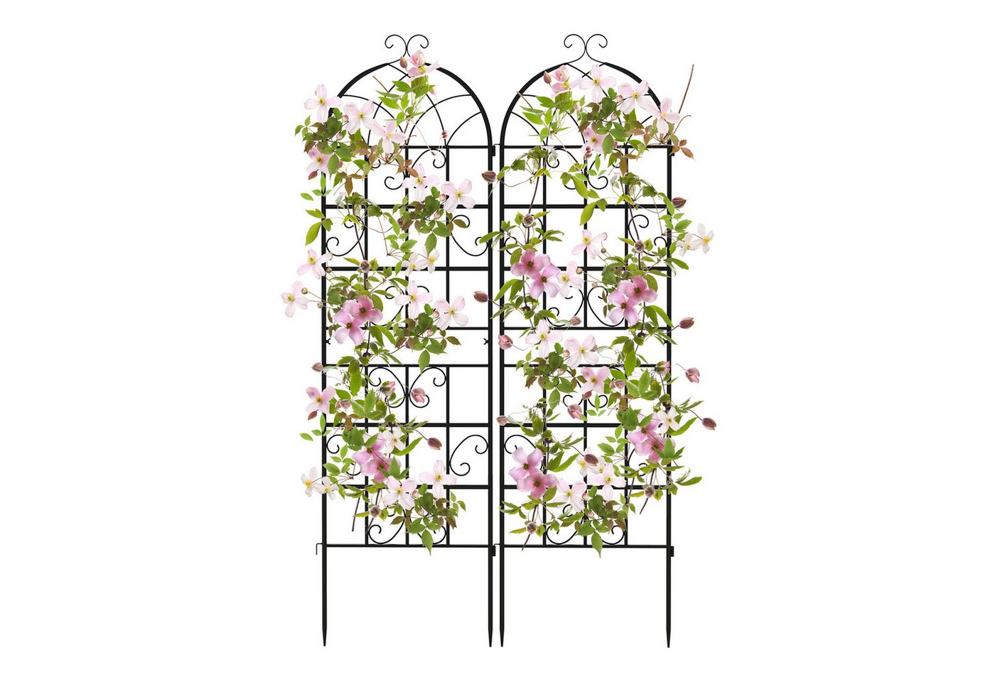COSTWAY Gartenzaun, (2-St), Rankgitter, Rankhilfe, 2er Set, 180 x 50 cm von COSTWAY