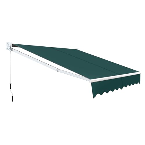 COSTWAY Gelenkarmmarkise Markise, 250 x 200cm Terrassenmarkise mit Alu-Rahmen & Handkurbel, Sonnenmarkise 40-100° Winkel einstellbar, Sonnenschutz & Wasserdicht Balkonmarkise für Balkon, Terrasse von COSTWAY