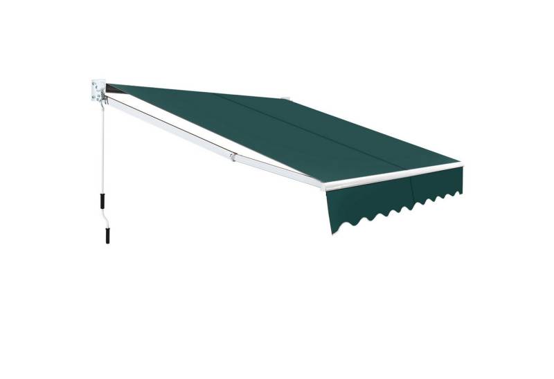 COSTWAY Gelenkarmmarkise mit Aluminiumrahmen und -kurbel, 2,5 x 2m von COSTWAY