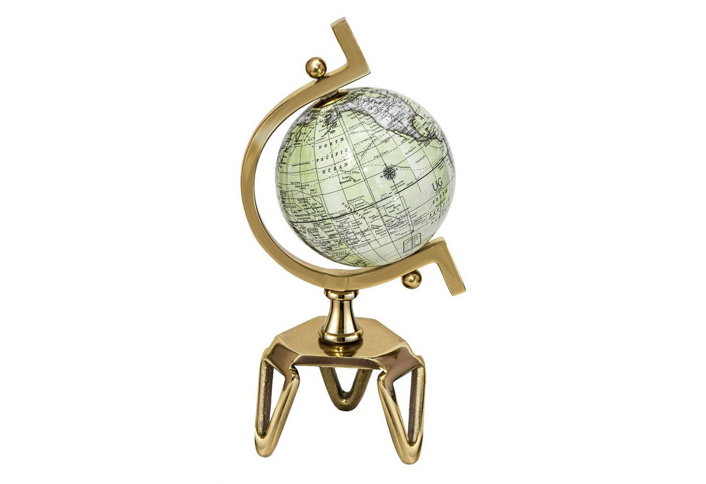 COSTWAY Globus, Antiker Globus drehbar mit Metallfuß, Ø13 cm x 31,5 cm von COSTWAY
