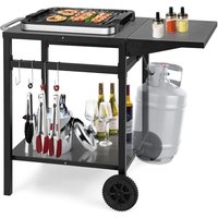COSTWAY Grillwagen mit klappbarer Tischplatte, Beweglicher Campingtisch mit 2 Ablagen & 4 Haken, Metall für Außenbereich, Servierwagen zum Grillen & COSTWAY Grillwagen mit klappbarer Tischplatte, Beweglicher Campingtisch mit 2 Ablagen & 4 Haken, Metall für Außenbereich, Servierwagen zum Grillen & von COSTWAY