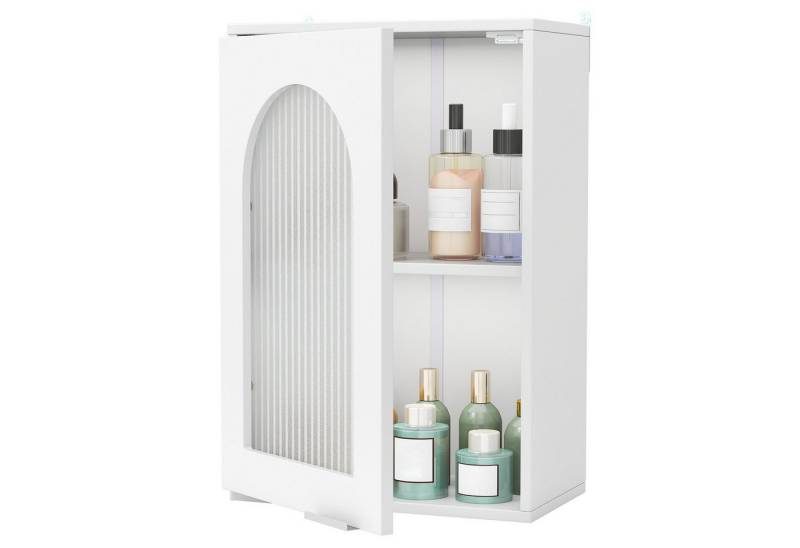 COSTWAY Hängeschrank Badezimmerschrank mit verstellbarem Regal, weiß von COSTWAY