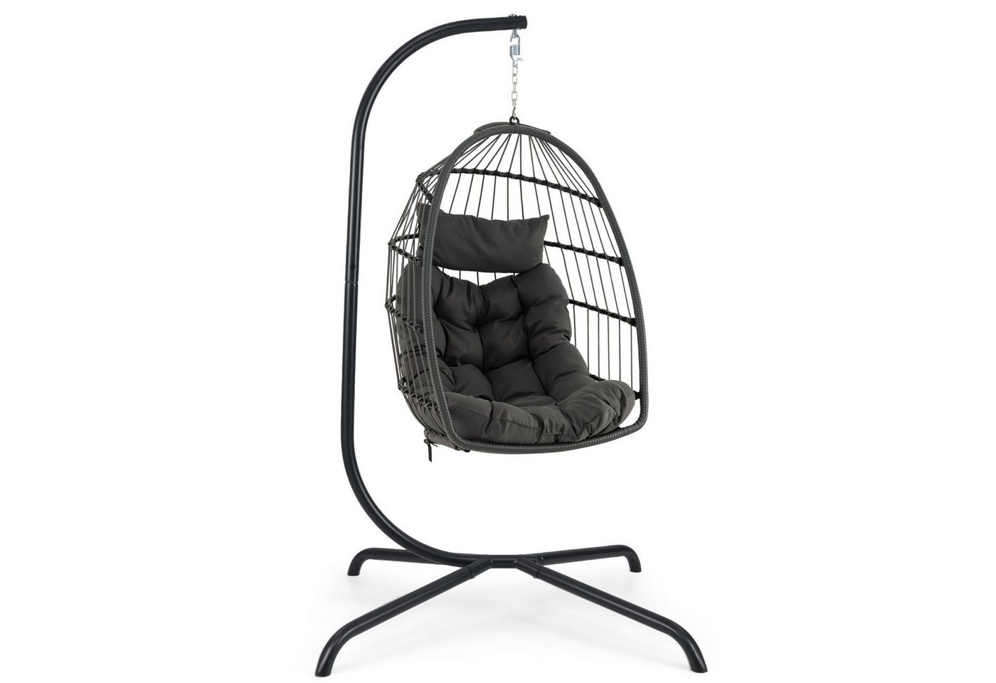 COSTWAY Hängesessel, faltbarer Hängekorb mit Kissen, PE Rattan COSTWAY Hängesessel, faltbarer Hängekorb mit Kissen, PE Rattan von COSTWAY