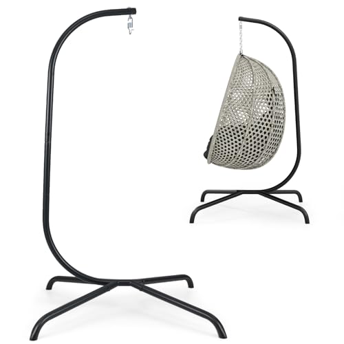 COSTWAY Hängesesselgestell, Hängesessel Gestell mit Haken, Hängestuhlgestell Metall bis 180 kg belastbar, Gestell für Hängesessel/Hängestuhl, Hängesitzständer für Balkon, Terrasse, Garten COSTWAY Hängesesselgestell, Hängesessel Gestell mit Haken, Hängestuhlgestell Metall bis 180 kg belastbar, Gestell für Hängesessel/Hängestuhl, Hängesitzständer für Balkon, Terrasse, Garten von COSTWAY