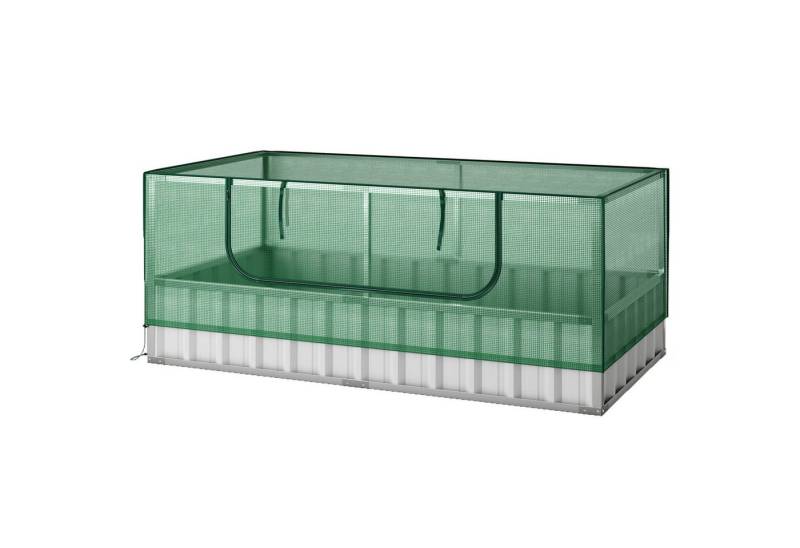 COSTWAY Hochbeet (1 St), 2in1 Gewächshaus, mit PE-Abdeckung & Rolltür von COSTWAY
