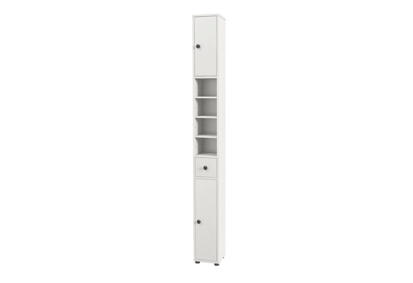 COSTWAY Hochschrank Badschrank schmal, verstellbaren Regal, 20x20x180cm, Weiß von COSTWAY