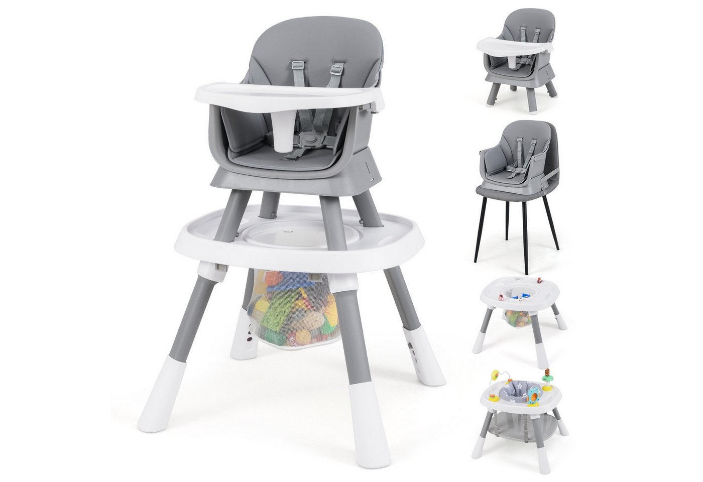 COSTWAY Hochstuhl (1 St), 16 in 1 Kinderhochstuhl, Babystuhl für Kinder ab 6 Monate von COSTWAY