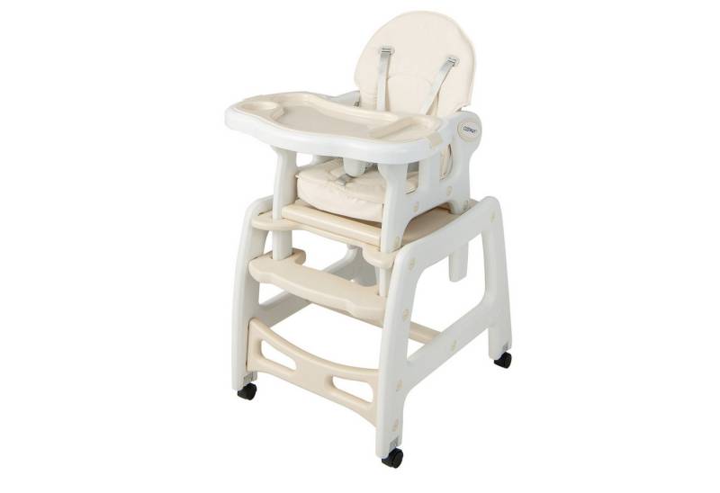 COSTWAY Hochstuhl 3 in 1 Babystuhl, wandelbar, einstellbarer Winkel, abnehmbar von COSTWAY