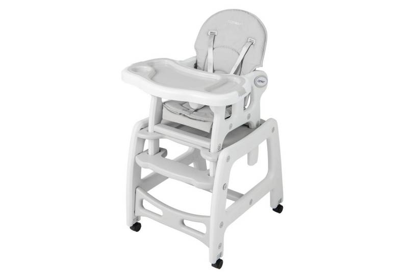 COSTWAY Hochstuhl 3 in 1 Babystuhl, wandelbar, einstellbarer Winkel, abnehmbar von COSTWAY
