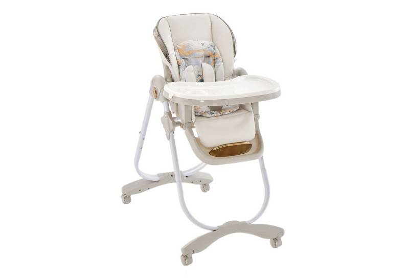 COSTWAY Hochstuhl Babystuhl (1 St), klappbar, höhenverstellbar, mit Liegefunktion & Rädern von COSTWAY