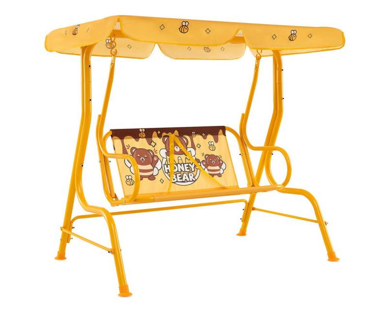 COSTWAY Hollywoodschaukel, 2-Sitzer, für Kinder, mit verstellbarem Sonnendach von COSTWAY