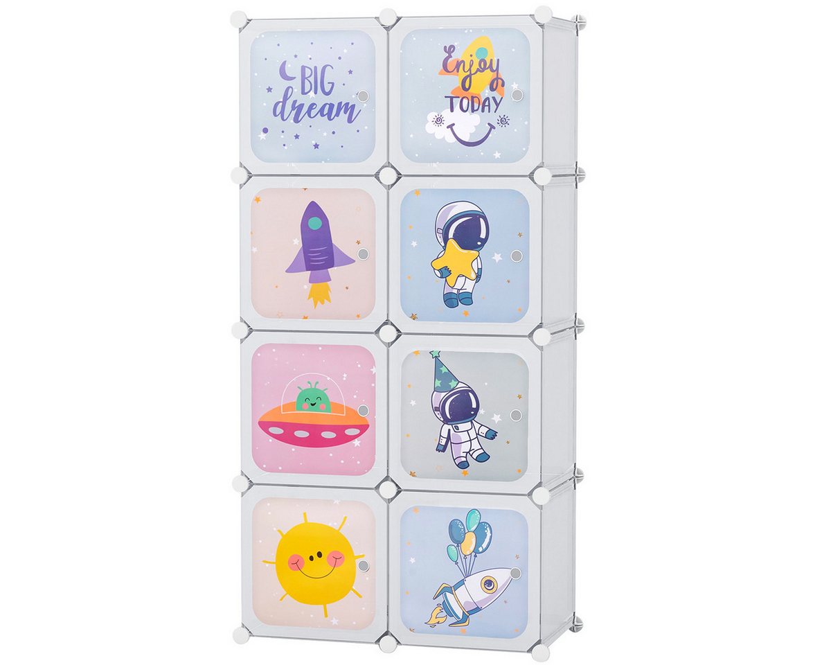 COSTWAY Kinderkleiderschrank Kunststoff mit 8 Würfeln, erweiterbar mit Kleiderstange COSTWAY Kinderkleiderschrank Kunststoff mit 8 Würfeln, erweiterbar mit Kleiderstange von COSTWAY