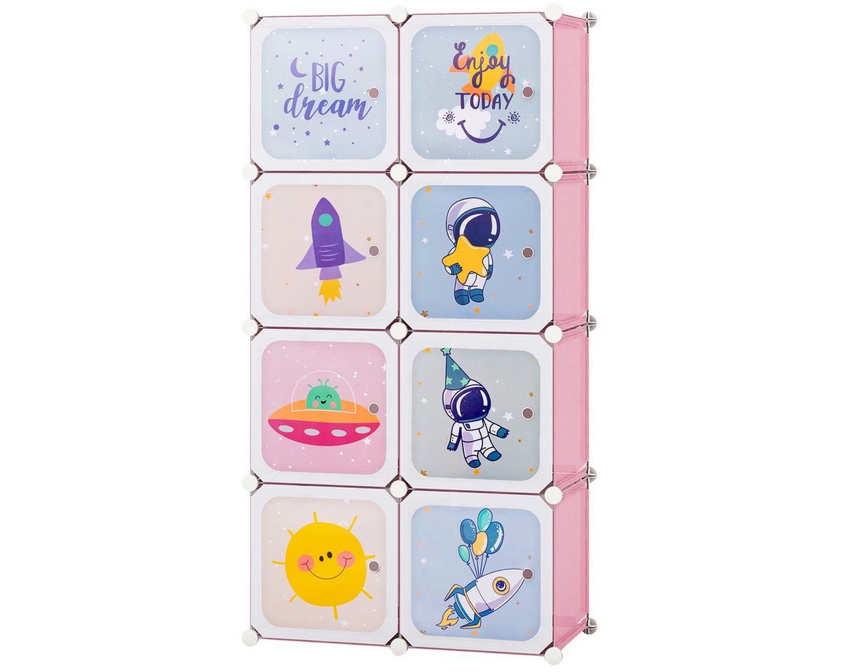 COSTWAY Kinderkleiderschrank Kunststoff mit 8 Würfeln, erweiterbar mit Kleiderstange COSTWAY Kinderkleiderschrank Kunststoff mit 8 Würfeln, erweiterbar mit Kleiderstange von COSTWAY