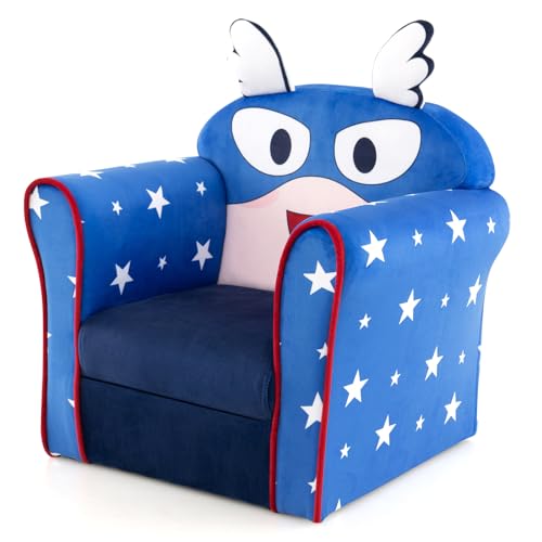 COSTWAY Kindersessel Kindersofa Kindercouch Babysessel für Mädchen und Jungen Kindermöbel Kinder Sessel Schaumstoff (Super Wings) von COSTWAY