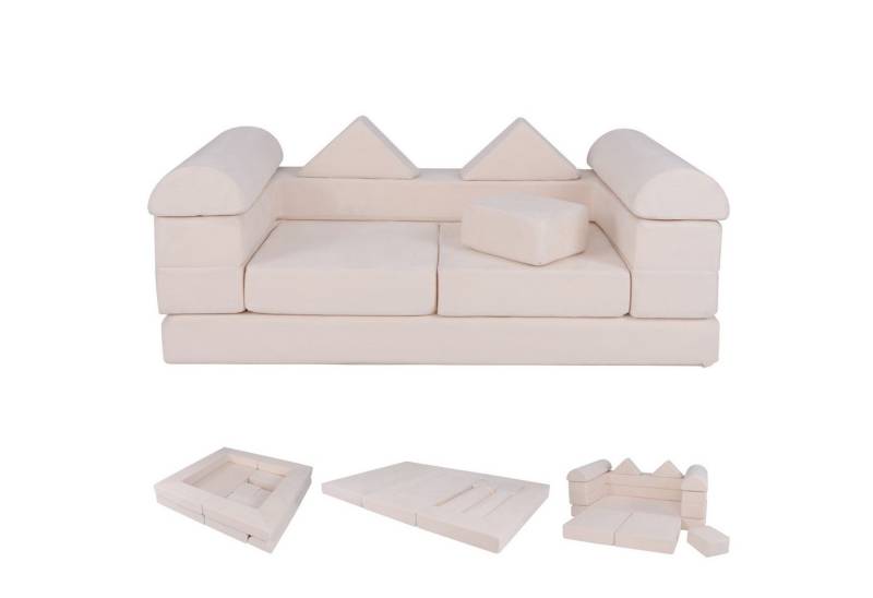 COSTWAY Kindersofa, 9 Teile, Modulares Spielsofa aus Schaumstoff für Kinder von COSTWAY