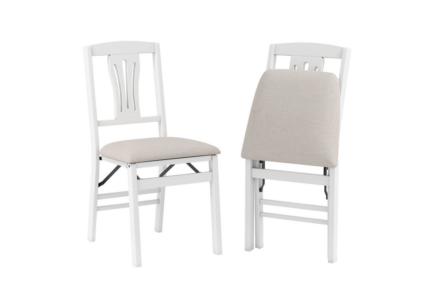 COSTWAY Klappstuhl (2er Set), Esszimmerstühle gepolstert klappbar Armloser 170kg von COSTWAY