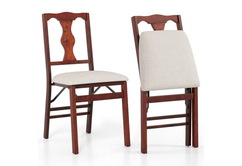 COSTWAY Klappstuhl (2er Set), Esszimmerstühle klappbar gepolstert, 170kg von COSTWAY