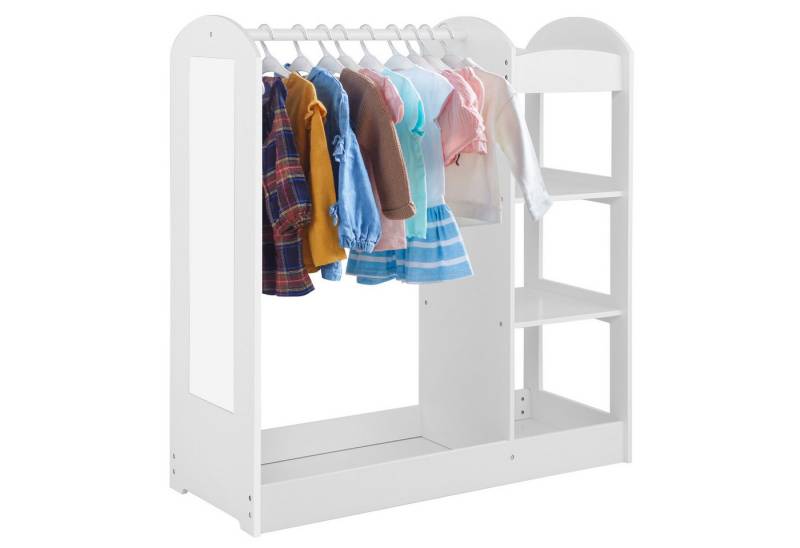 COSTWAY Kleiderschrank Kinderkleiderschrank mit Spiegel, aus Holz von COSTWAY