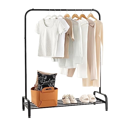 COSTWAY Kleiderständer mit Kleiderstange und Ablagefach, Garderobenständer Metall mit verstellbaren Füßen, freistehend, 112 x 42 x 145 cm COSTWAY Kleiderständer mit Kleiderstange und Ablagefach, Garderobenständer Metall mit verstellbaren Füßen, freistehend, 112 x 42 x 145 cm von COSTWAY