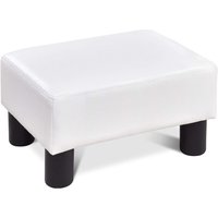 COSTWAYKleiner Fußhocker, Hocker aus Kunstleder von COSTWAY