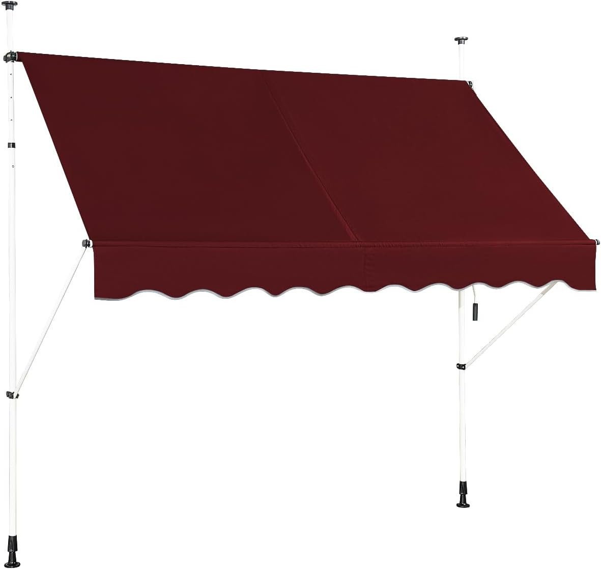 COSTWAY Klemmmarkise 150cm breit, höhenverstellbar 200-300cm, Rot COSTWAY Klemmmarkise 150cm breit, höhenverstellbar 200-300cm, Rot von COSTWAY