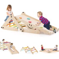 COSTWAY Klettergerüst Indoor, Kletterdreieck mit Rutsche, DIY Kletterleiter, Indoor Spielplatz umwandelbar, multifunktionaler Indoor Spielplatz für COSTWAY Klettergerüst Indoor, Kletterdreieck mit Rutsche, DIY Kletterleiter, Indoor Spielplatz umwandelbar, multifunktionaler Indoor Spielplatz für von COSTWAY