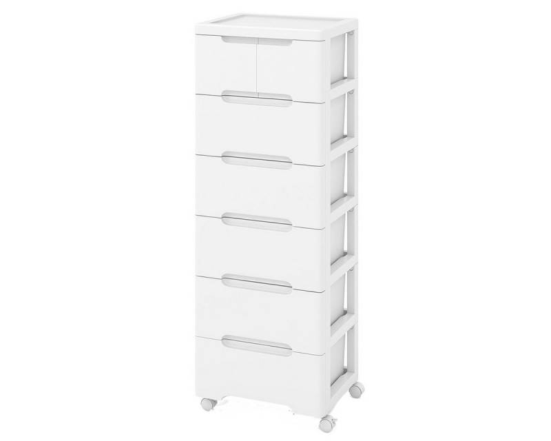 COSTWAY Kommode, Nischenschrank mit Rollen, 7 Schubladen 40x32x114cm von COSTWAY