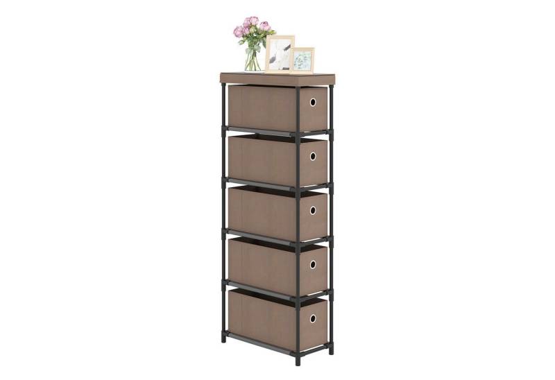 COSTWAY Kommode, Nischenschrank schmal mit 5 Stoffschubladen, 40x19x100cm von COSTWAY